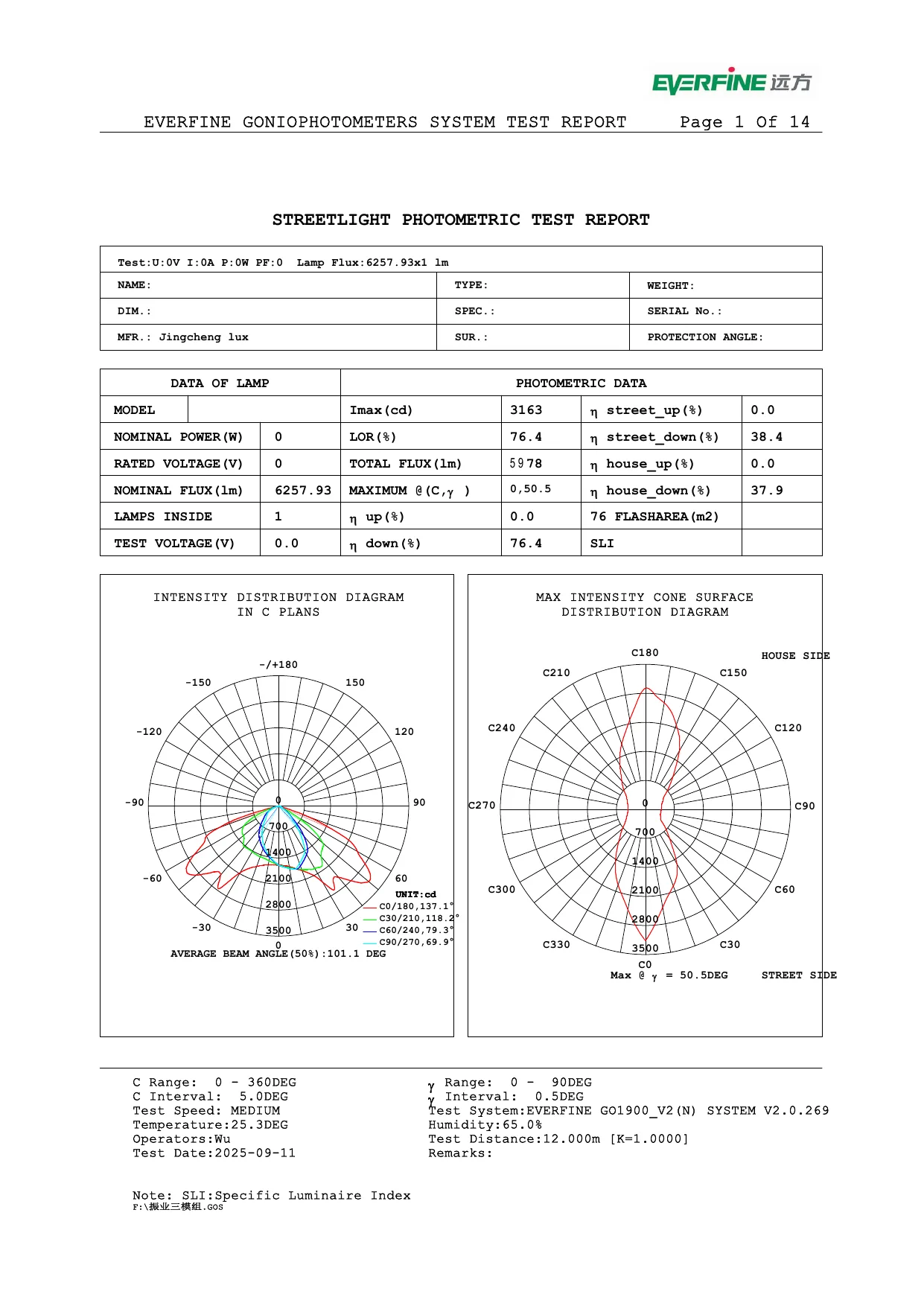 100W solar street light specification sheet preview