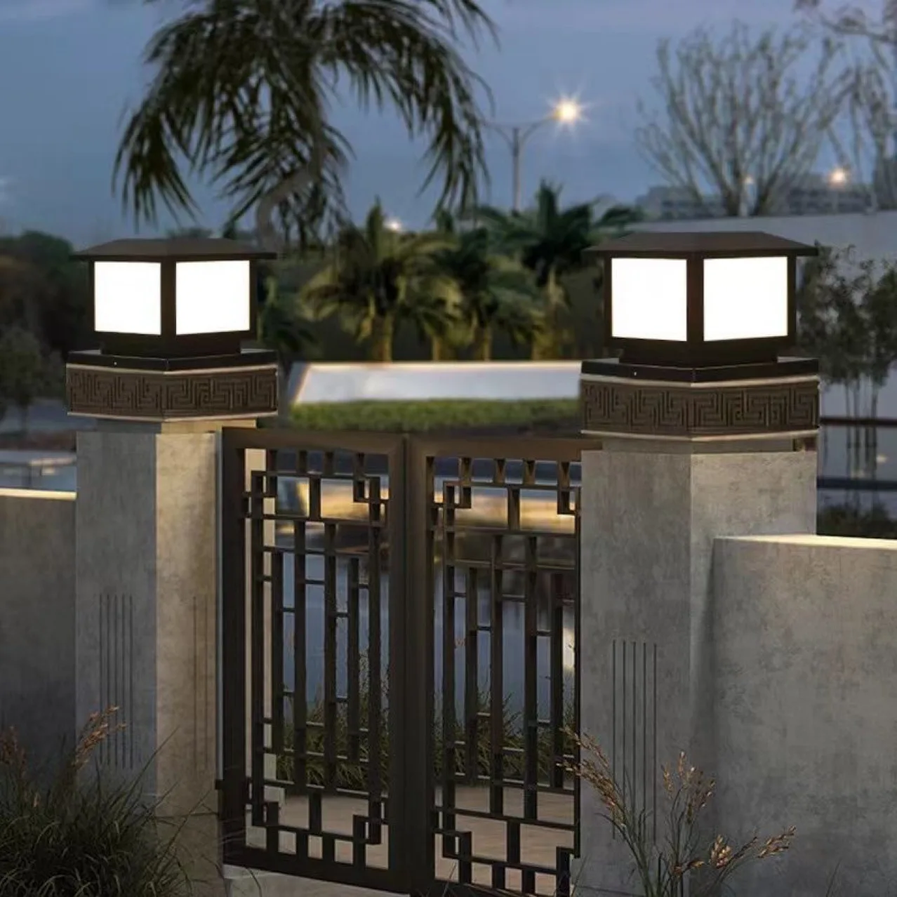 Perimeter Fencing - Security and boundary lighting with VOLTIC solar street lights